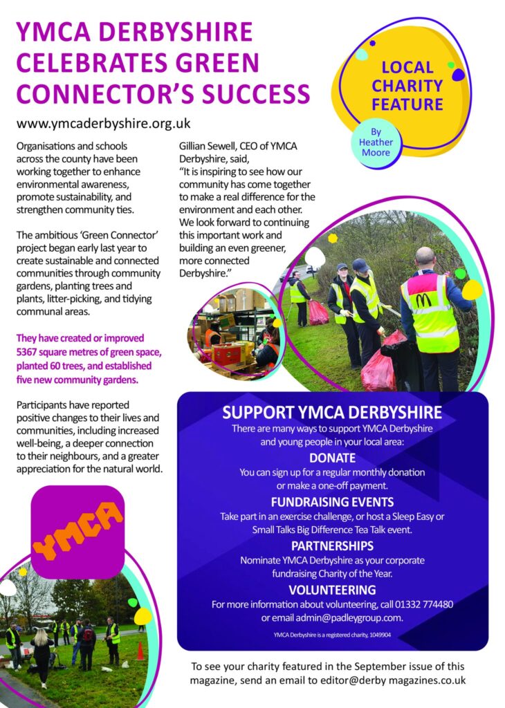 YMCA Derbyshire Charity spotlight feature